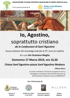 Evento teatrale "Io, Agostino, soprattutto cristiano - A.I.D.M.E.D. OdV